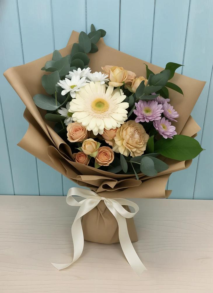 Букет цветов из: Герберы и Хризантемы в Багратионовске