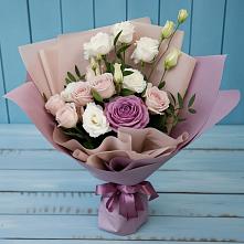 Букет цветов из:  Розы и Лизиантусы в Багратионовске