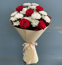 Букет цветов из:  Розы и Хризантемы в Багратионовске