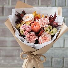 Букет цветов из:  Гвоздики, Хризантемы и Розы в Багратионовске