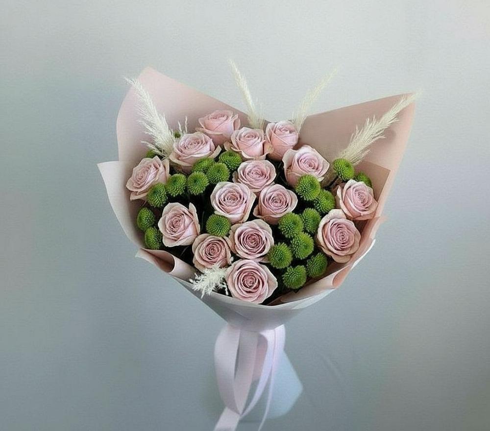 Букет цветов из: Розы и Хризантемы в Багратионовске