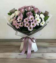 Букет цветов из:  Хризантемы и Розы в Багратионовске
