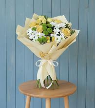 Букет цветов из:  Хризантемы и Розы в Багратионовске