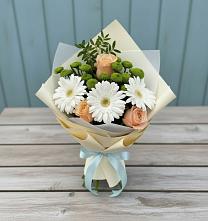 Букет цветов из:  Герберы, Розы и Хризантемы #REPLACE_PRED# Багратионовске