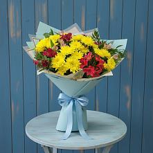 Букет цветов из:  Альстромерии и Хризантемы в Багратионовске